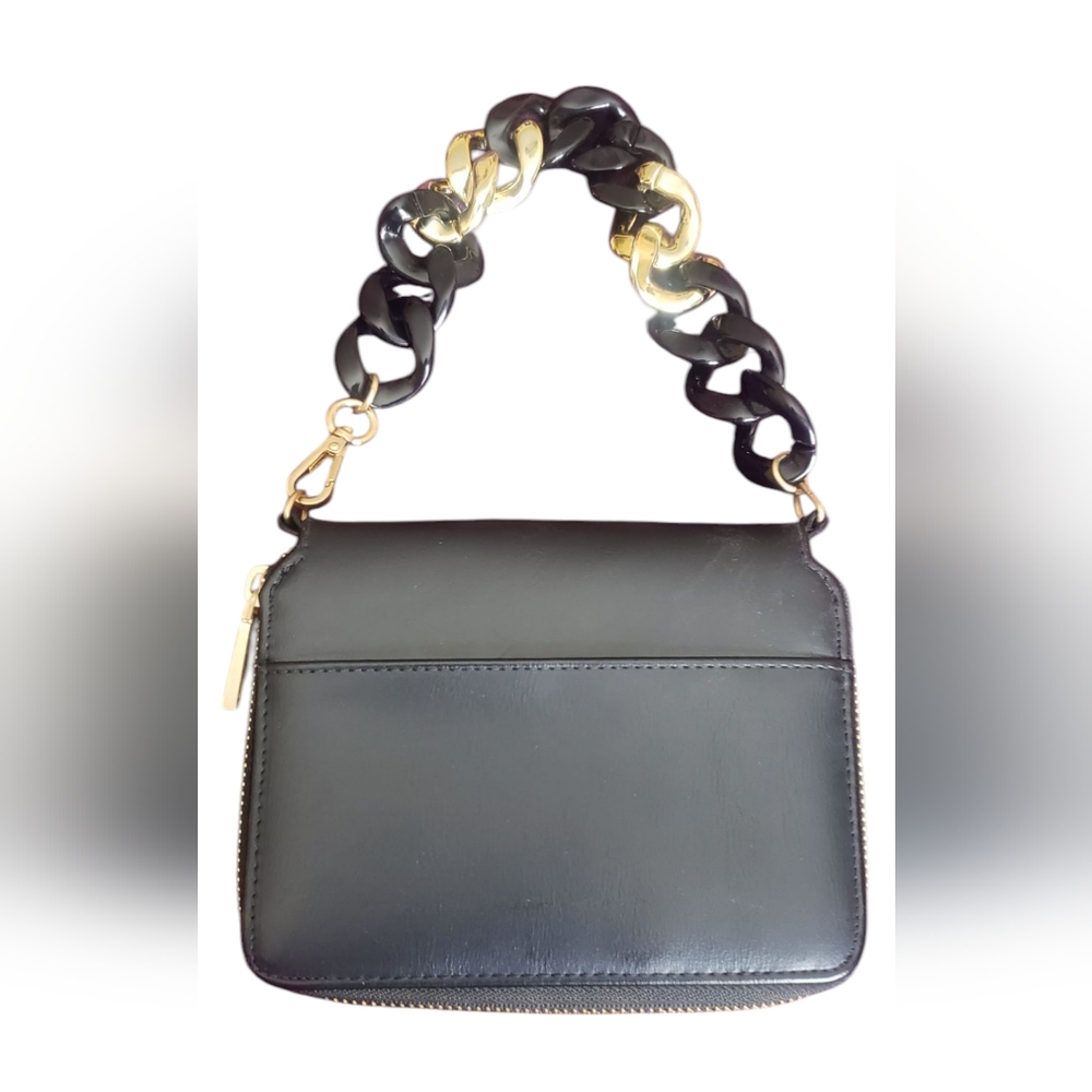 Elegant Black and Gold Women's Small Bag